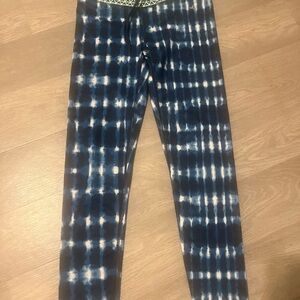 JoyLab Blue and White Tie-Dye Leggings